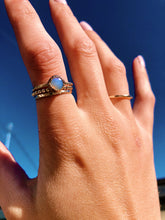 Load image into Gallery viewer, Opal Hammered Gold Ring
