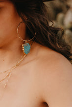 Load image into Gallery viewer, Serendipity Turquoise Hoops

