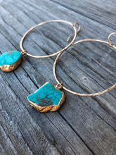Load image into Gallery viewer, Serendipity Turquoise Hoops

